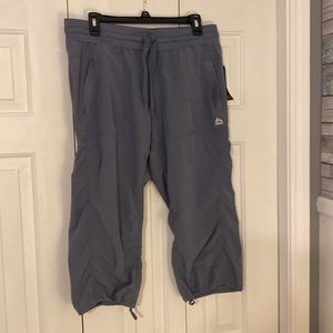 RBX Active Capri Pants-Gray-Size Large-NWT-Breathable & Soft Material